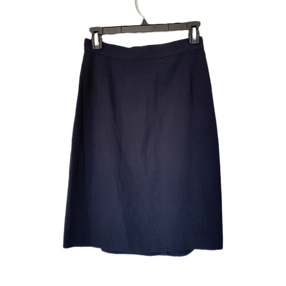MaxMara 100% Virgin Wool Navy Pencil Skirt - Picture 5 of 10